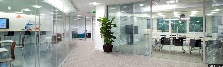 Polar Vision Office Partitioning with full height Halo Door Frame